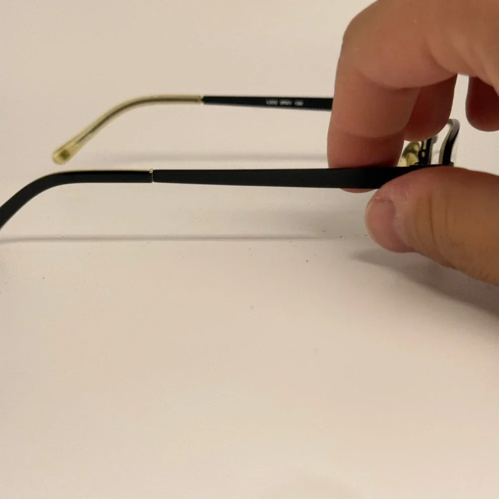 Liz Claiborne L332 0RX1 Black Metal Semi Rimless Eyeglass Frames 130mm